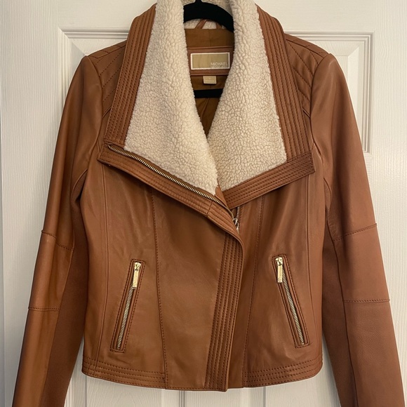NWOT Michael Kors MOTO Leather Jacket - Picture 1 of 11